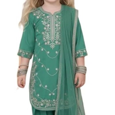 Salwar Suit Set with Dupatta for Girls