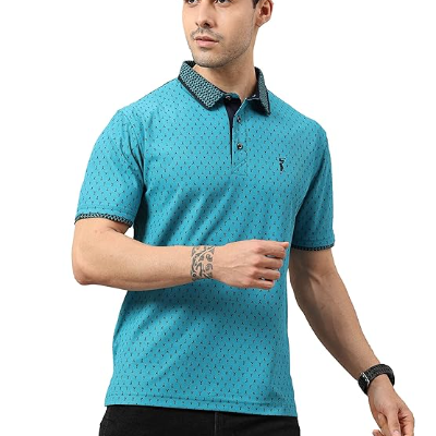 STELLERS Men Premium Printed Polo T Shirt 
